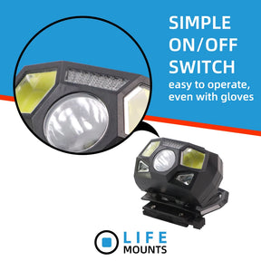 Joaxor tático rápido mich capacete luz de sinal sensor farol carregamento usb à prova dwaterproof água luz caça pesca farol