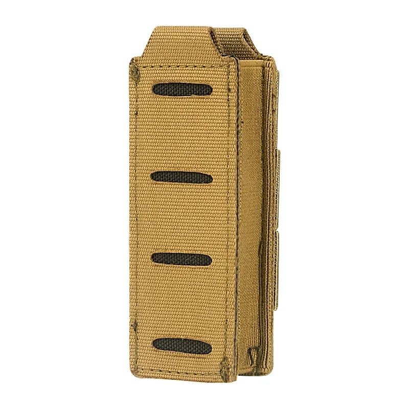 Molle 9mm bolsa de revista ao ar livre único mag titular universal corte a laser lanterna bolsa faca bolso caça engrenagem
