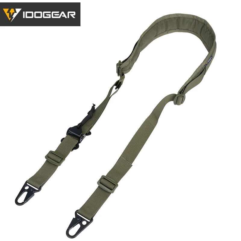 IDOGEAR Tactical R-ifle Slingster 2 Pontos Caça Quick Pull Ranger Verde 3428