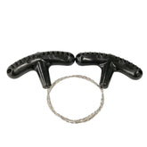 Serra de fio de aço inoxidável portátil com alça de dedo acampamento ao ar livre caminhadas bolso serras de corrente de corte manual ferramenta de sobreviver