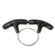 Serra de fio de aço inoxidável portátil com alça de dedo acampamento ao ar livre caminhadas bolso serras de corrente de corte manual ferramenta de sobreviver