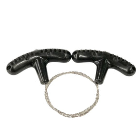 Serra de fio de aço inoxidável portátil com alça de dedo acampamento ao ar livre caminhadas bolso serras de corrente de corte manual ferramenta de sobreviver