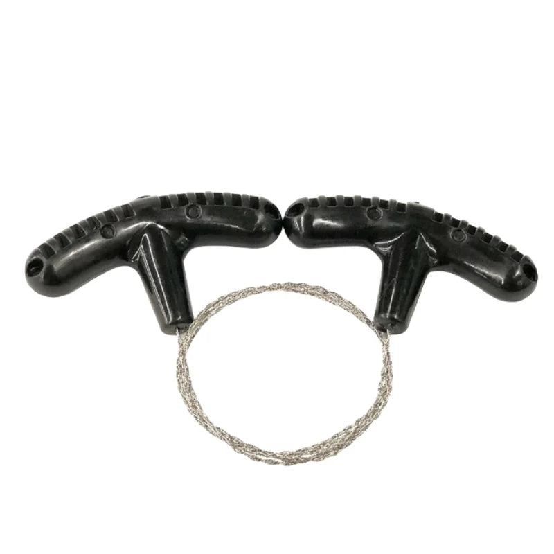 Serra de fio de aço inoxidável portátil com alça de dedo acampamento ao ar livre caminhadas bolso serras de corrente de corte manual ferramenta de sobreviver