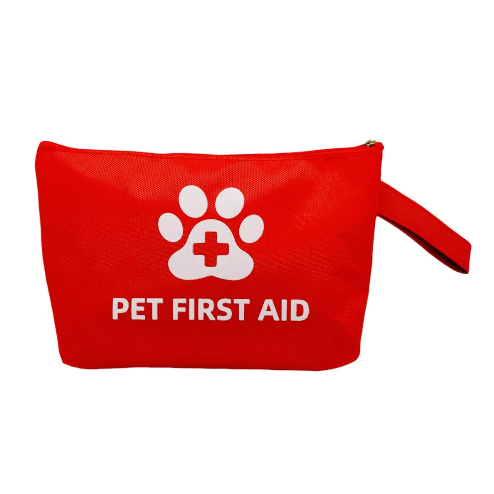 Kit de emergência para animais de estimação, kit de viagem para cães e gatos, à prova d'água, resistente, alta visibilidade, reflexivo, bolsa de primeiros socorros, acampamento, itens essenciais