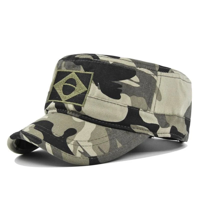 Boné de beisebol bordado masculino impressão bandeira brasileira/casual esportes tático chapéu camuflagem chapéu caminhadas chapéu de pesca