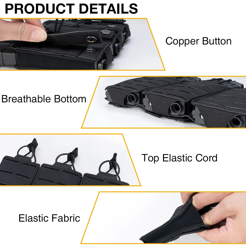 IDOGEAR Tático LSR 556 Mag Bolsa Triplo Mag Carrier MOLLE Bolsa Corte a Laser 3567