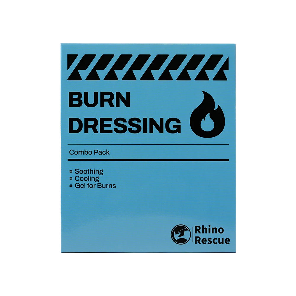 Kit de gel para queimaduras Rhino Rescue 69g - Primeiros socorros para camping e caminhadas (embalagens individuais)