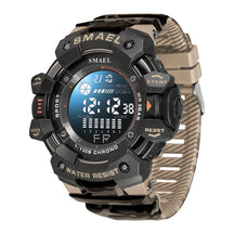 Smael relógio digital militar led esportes relógios de pulso 50m à prova dwaterproof água led cronômetro 8050 relógios do exército digital grande dail relógio alarme