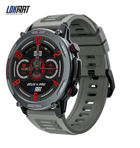 LOKMAT-Zeus 4 Pro Amoled relógio inteligente, tela redonda, BT Calls, Fitness Tracker, Monitor de freqüência cardíaca para telefone inteligente, 1,43