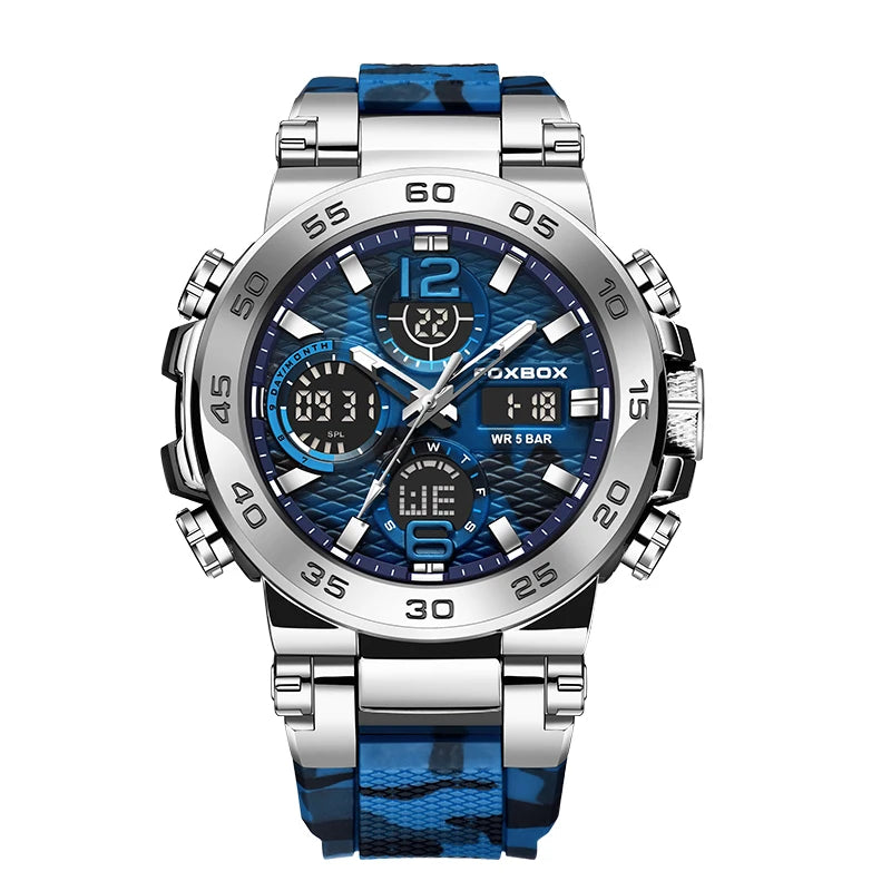 LIGE Digital Men Militar Watch 50m Relógio de pulso à prova d'água LED Relógio de quartzo Relógio esportivo Masculino Relógios grandes Homens Relogios Masculino