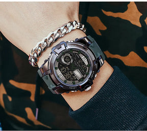 Relógio militar dos homens Sanda, g estilo, marca, esportes, led, digital, 50m, à prova d'água, s choque, para homens