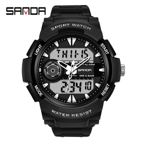 Sanda marca superior g-estilo relógio militar masculino led digital esportes cronômetro relógios homem à prova dwaterproof água relógio de pulso de quartzo eletrônico dos homens