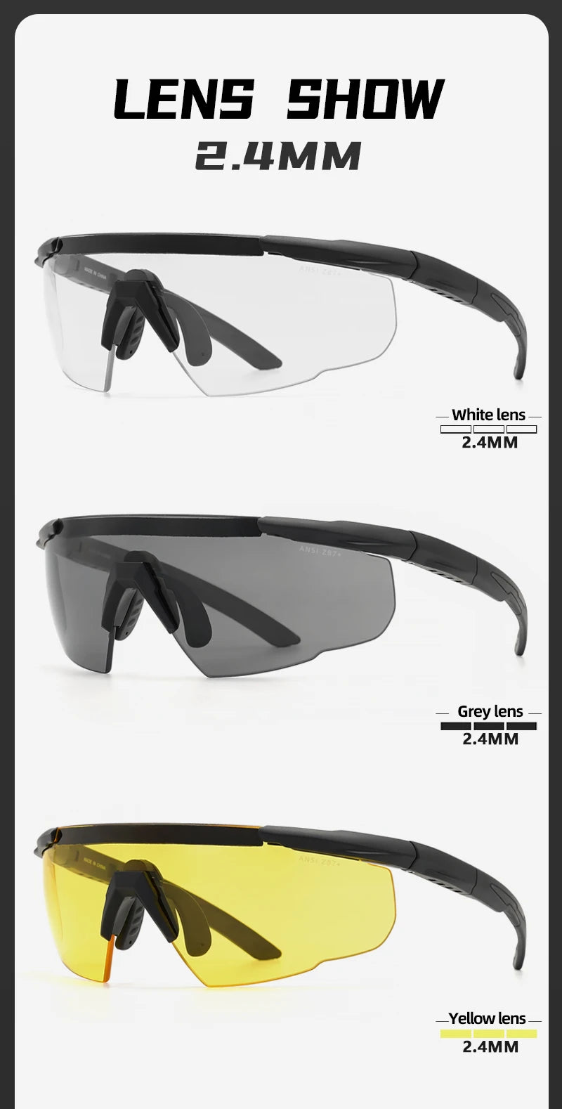 Conjunto de óculos tático com 3 lentes, à prova de vento, poeira, cs, tiro militar, à prova de balas, óculos de sol para motocicleta, montanhismo