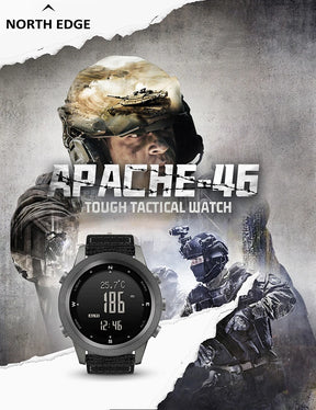 NORTH EDGE APACHE-46 reloj Digital para hombre deportes al aire libre correr natación relojes deportivos al aire libre altímetro barómetro brújula WR50M