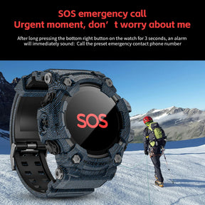 Lokmat ATTACK-GT atualização esporte relógio inteligente à prova dwaterproof água bluetooth chamadas robustos smartwatches lanterna rastreador de fitness para o telefone