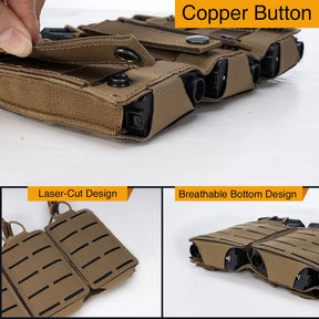 IDOGEAR Tático LSR 556 Mag Bolsa Triplo Mag Carrier MOLLE Bolsa Corte a Laser 3567