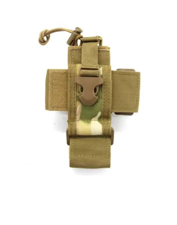 Bolsa tática para walkie talkie, bolsa de rádio molle, pochete de cintura de nylon, bolsa com pingente de bolso, acessórios de caça