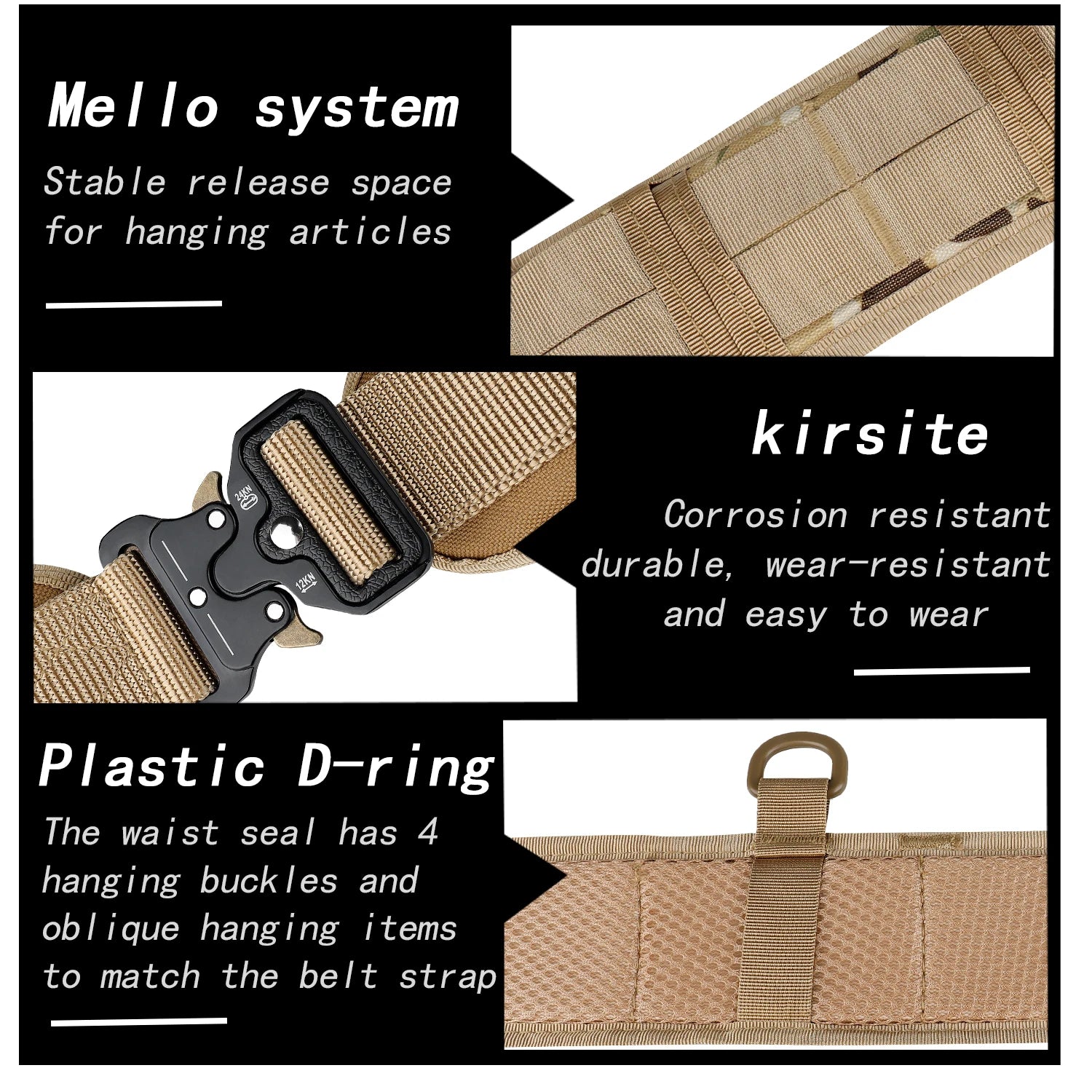 JSJM-Cinto Tático Acolchoado Ajustável para Homens, Trabalho ao Ar Livre, Combate CS, Caça, Paintball, Cintos, Bolso