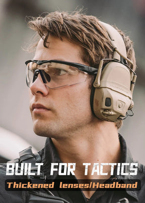Conjunto de óculos tático à prova de vento, à prova de poeira, cs, militar, tiro, à prova de balas, motocicleta, montanhismo