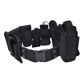 Coldre tático para arma, conjunto de bolsa para lanterna, 10 em 1, kit de utilidades multifuncional, cinto de serviço de polícia, cintos de segurança