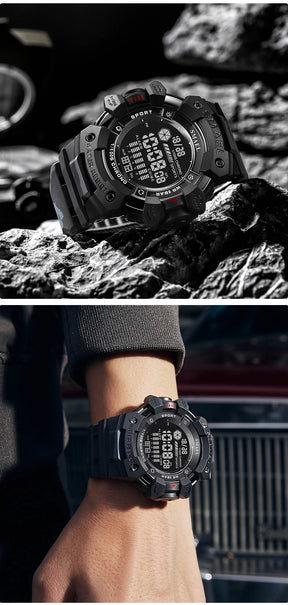 Smael relógio digital militar led esportes relógios de pulso 50m à prova dwaterproof água led cronômetro 8050 relógios do exército digital grande dail relógio alarme