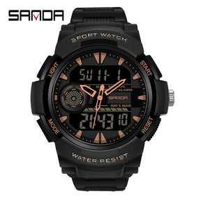 Sanda marca superior g-estilo relógio militar masculino led digital esportes cronômetro relógios homem à prova dwaterproof água relógio de pulso de quartzo eletrônico dos homens