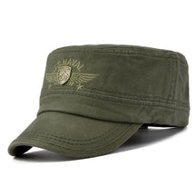 Moda usnaval carta bordado boné de beisebol primavera outono ao ar livre ajustável chapéus casuais masculino topo plano capitão militar bonés