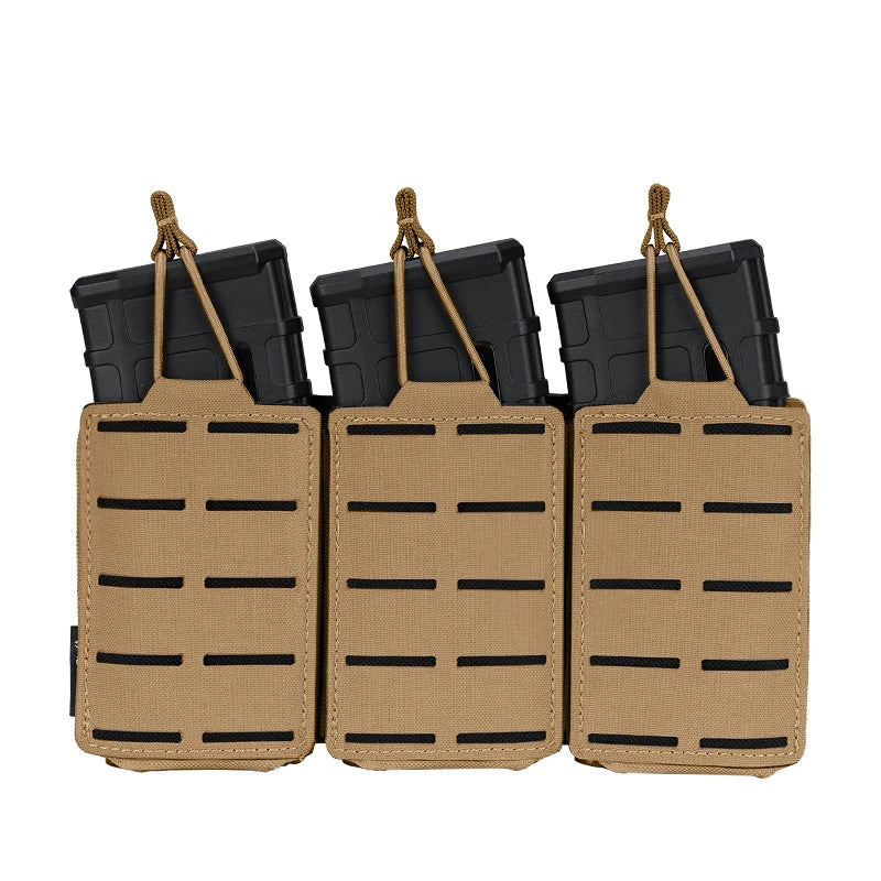 IDOGEAR Tático LSR 556 Mag Bolsa Triplo Mag Carrier MOLLE Bolsa Corte a Laser 3567