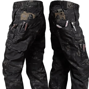 Novas calças de trabalho tático dos homens calças de carga ao ar livre multi-bolso impermeável calça outono primavera ao ar livre workwear caminhadas