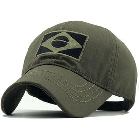 Boné de beisebol bordado masculino impressão bandeira brasileira/casual esportes tático chapéu camuflagem chapéu caminhadas chapéu de pesca