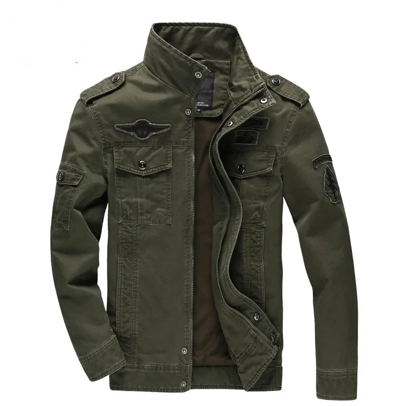 Novo 2023 casual jaqueta militar do exército dos homens plus size M-6XL jaqueta masculina força aérea uma primavera & outono carga jaquetas dos homens casaco