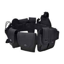 Coldre tático para arma, conjunto de bolsa para lanterna, 10 em 1, kit de utilidades multifuncional, cinto de serviço de polícia, cintos de segurança