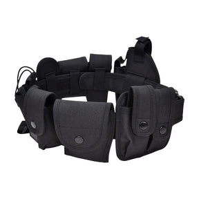 Coldre tático para arma, conjunto de bolsa para lanterna, 10 em 1, kit de utilidades multifuncional, cinto de serviço de polícia, cintos de segurança