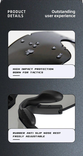 Conjunto de óculos tático à prova de vento, à prova de poeira, cs, militar, tiro, à prova de balas, motocicleta, montanhismo