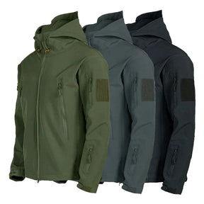 Jaquetas militares de pele de tubarão Casaco impermeável à prova de vento tático para homens Jaquetas de combate do exército Casacos de bombardeiro com capuz para homens