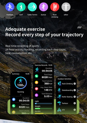 Lokmat oceano 3 pro esporte relógio inteligente robusto fitness à prova dwaterproof água smartwatches monitor de freqüência cardíaca relógio tela toque completo