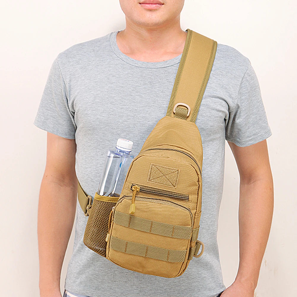 Ao ar livre tático camuflagem chaleira pacote de peito sacos dos homens caminhadas mochila náilon caça pesca molle exército trekking bolsa ombro