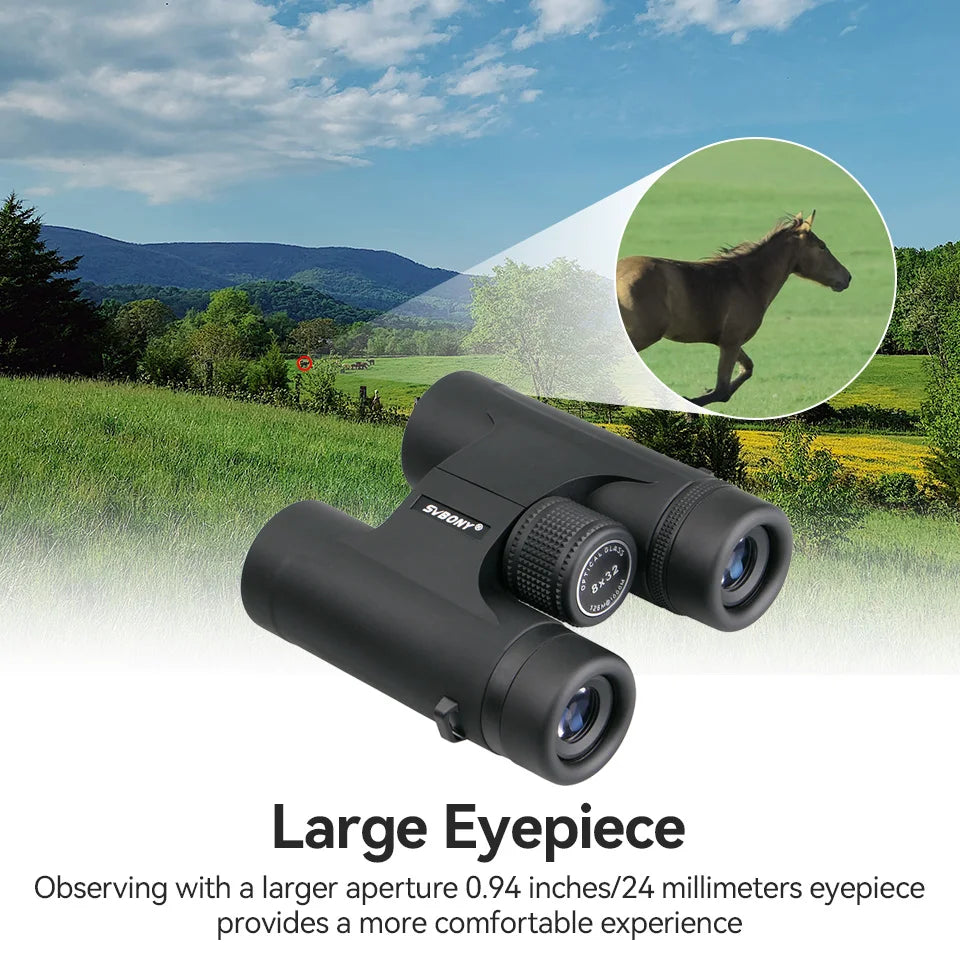 Svbony f9333a/f9333b binóculos 10x42/8x32 telescópio poderoso profissional hd equipamento de acampamento de longo alcance para viagens suv