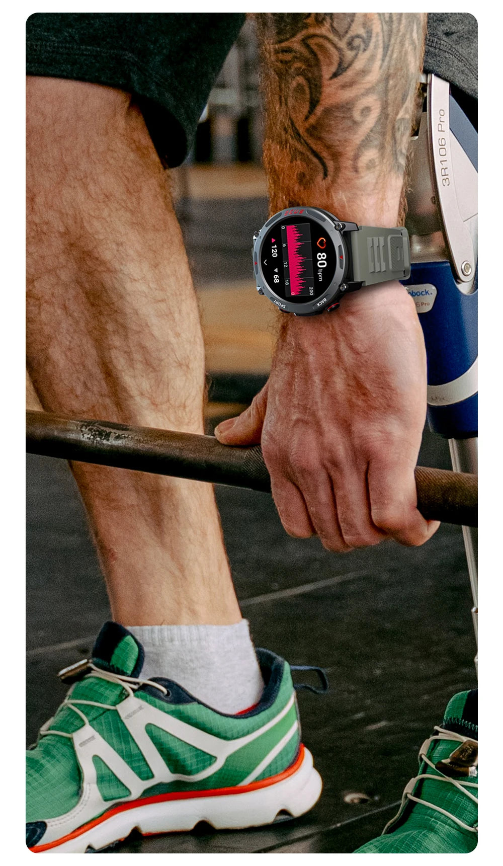 LOKMAT-Zeus 4 Pro Amoled relógio inteligente, tela redonda, BT Calls, Fitness Tracker, Monitor de freqüência cardíaca para telefone inteligente, 1,43