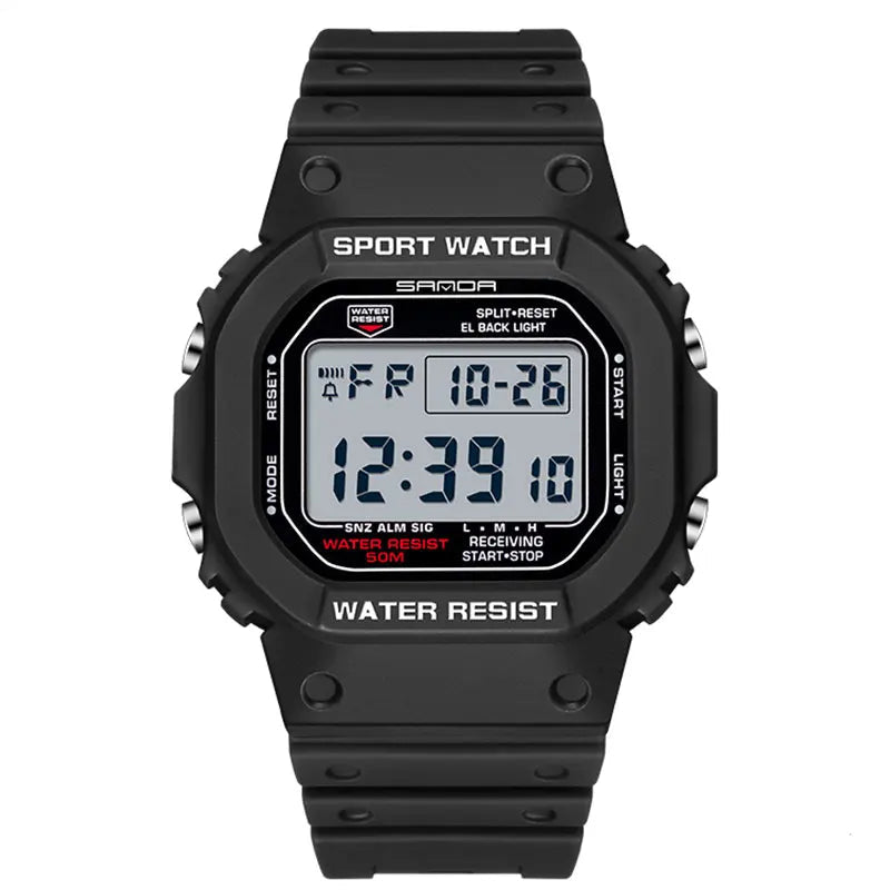 SANDA-G Style Relógio Militar para Homens e Mulheres, Resistente À Água, Relógios Esportivos, Quadrado LED, Relógios de Pulso Digitais, Presente Casal, Moda