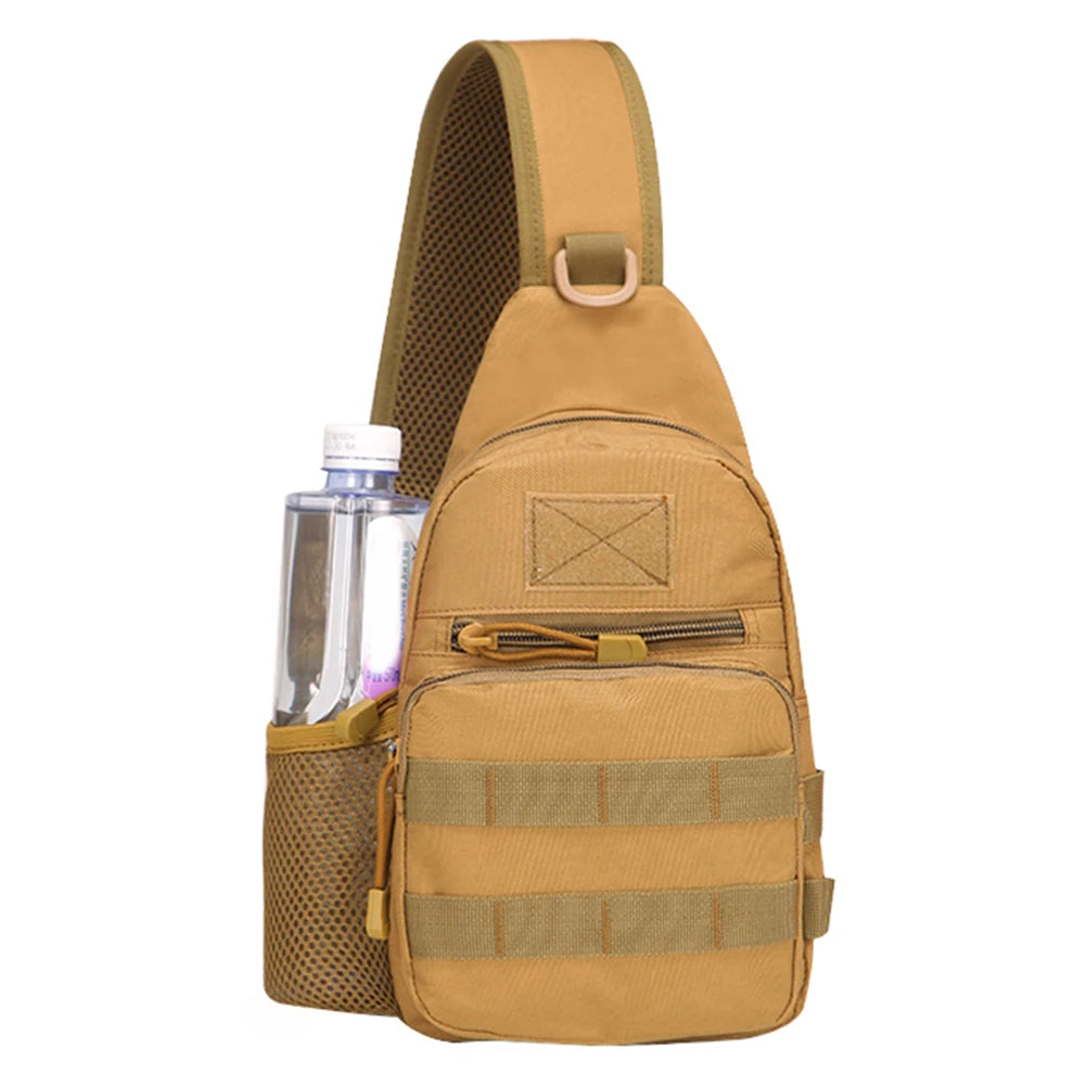 Ao ar livre tático camuflagem chaleira pacote de peito sacos dos homens caminhadas mochila náilon caça pesca molle exército trekking bolsa ombro