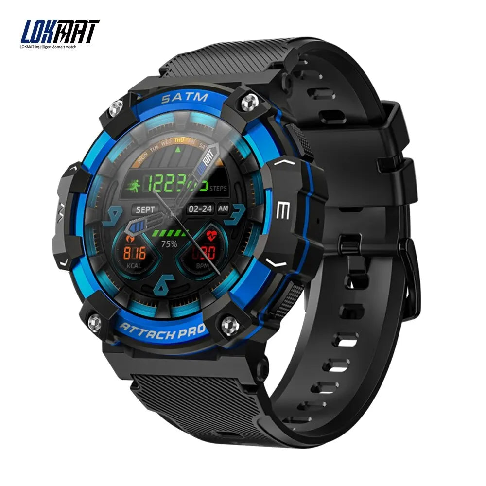 LOKMAT-ATTACK 2 PRO relógios inteligentes para homens e mulheres, fitness, esportes ao ar livre, monitoramento de saúde, compatível com android, ios
