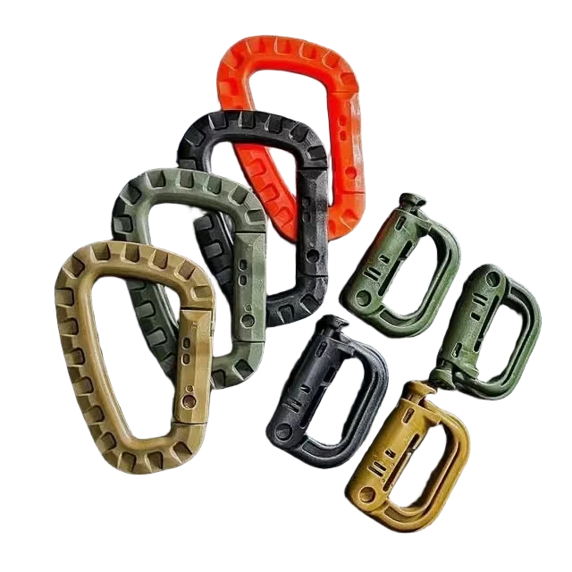 Mosquetão tático d-ring grimlock, clipe molle, fixação de webbing, sistema de trava rápida para colete militar/mochilas/bolsa/bolsa/cinto