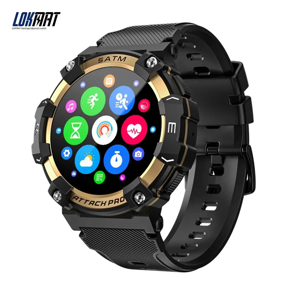 LOKMAT-ATTACK 2 PRO relógios inteligentes para homens e mulheres, fitness, esportes ao ar livre, monitoramento de saúde, compatível com android, ios
