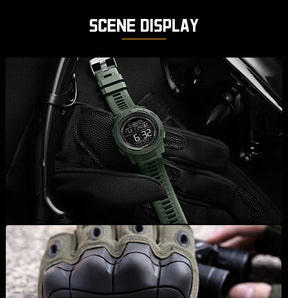 SMAEL-8105 Relógios digitais para homens, esportes LED relógios de pulso, relógio impermeável, cronômetro luz digital, 50m