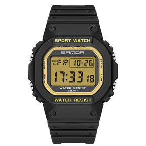 SANDA-G Style Relógio Militar para Homens e Mulheres, Resistente À Água, Relógios Esportivos, Quadrado LED, Relógios de Pulso Digitais, Presente Casal, Moda