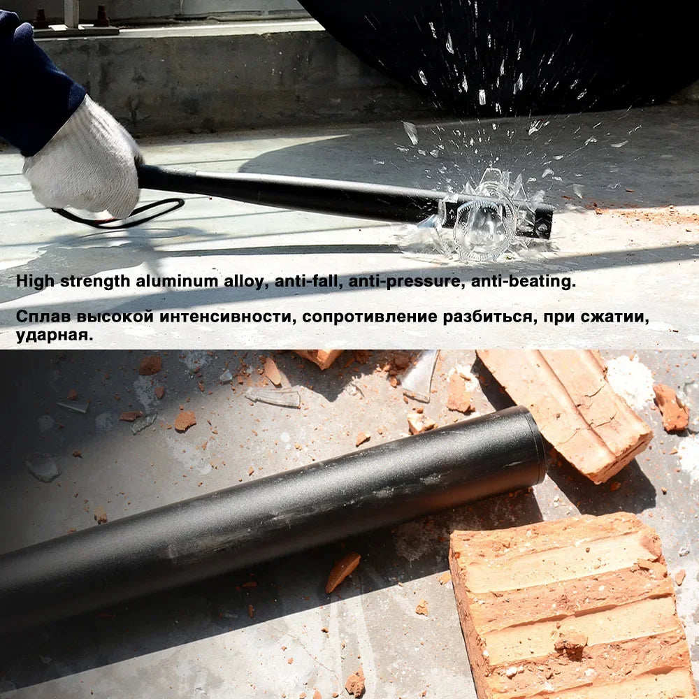 Lanterna de autodefesa de 49/41cm, bastão de liga de alumínio, bastão de beisebol, equipamento de sobrevivência de segurança ao ar livre, bastão de luz