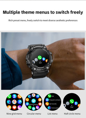 Lokmat ATTACK-GT atualização esporte relógio inteligente à prova dwaterproof água bluetooth chamadas robustos smartwatches lanterna rastreador de fitness para o telefone