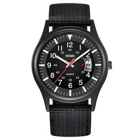 Relógio de pulso quartzo militar masculino, Nylon relógios de luxo, Calendário Data Watch, Moda, 2023