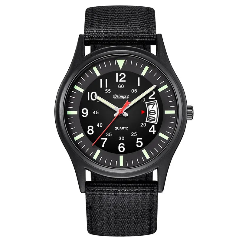 Relógio de pulso quartzo militar masculino, Nylon relógios de luxo, Calendário Data Watch, Moda, 2023